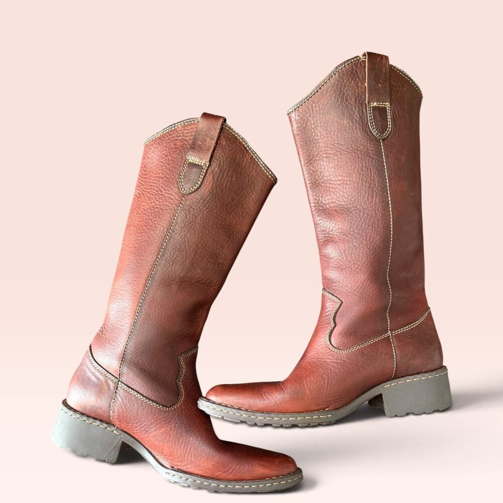 Börn Shavano Western Riding Boot -7-Cognac Brown - Picture 4 of 8